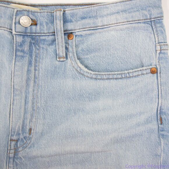 Madewell The High-Rise Slim Crop Boyjean in Dumas Wash: Ripped Edition,size 30 - Picture 5 of 16